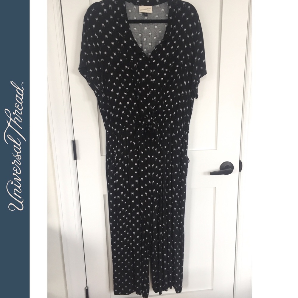 Universal Thread Button Top Cropped Jumpsuit XXL